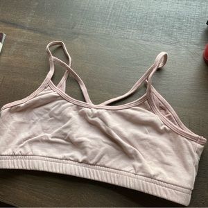 Hard Tail crossover pink sports bra